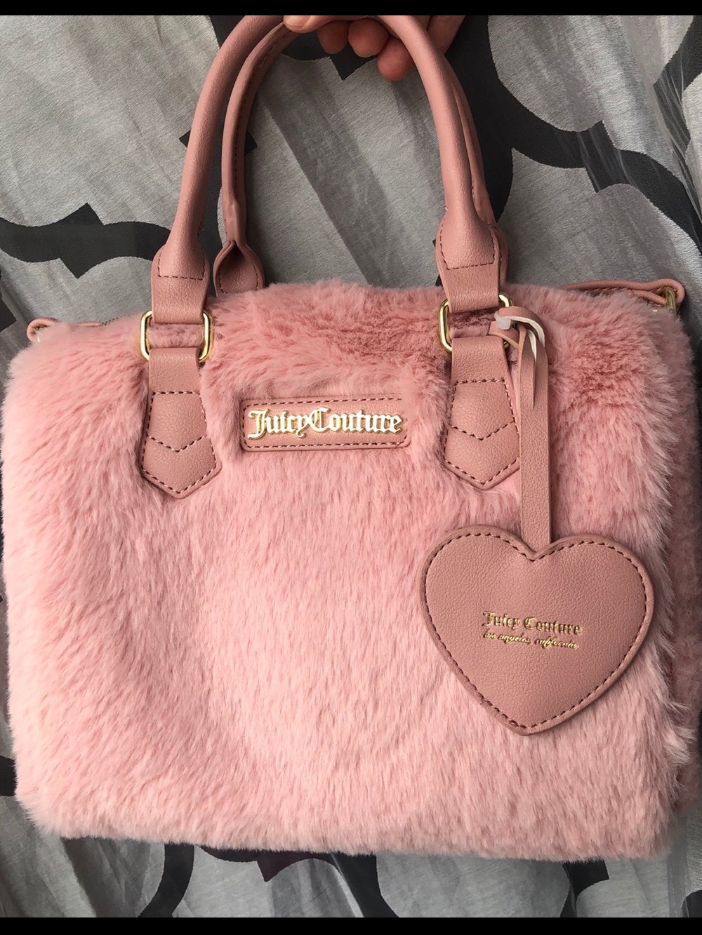 Juicy Couture Pink Taffy Fluffy Faux Fur Bag
